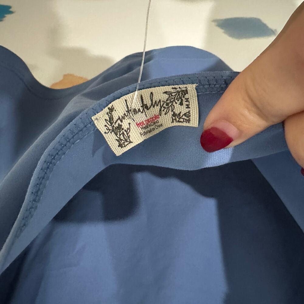 M Free People Intimately Dusted Blue Still Here Halter Crop Top NWT - Picture 6 of 6